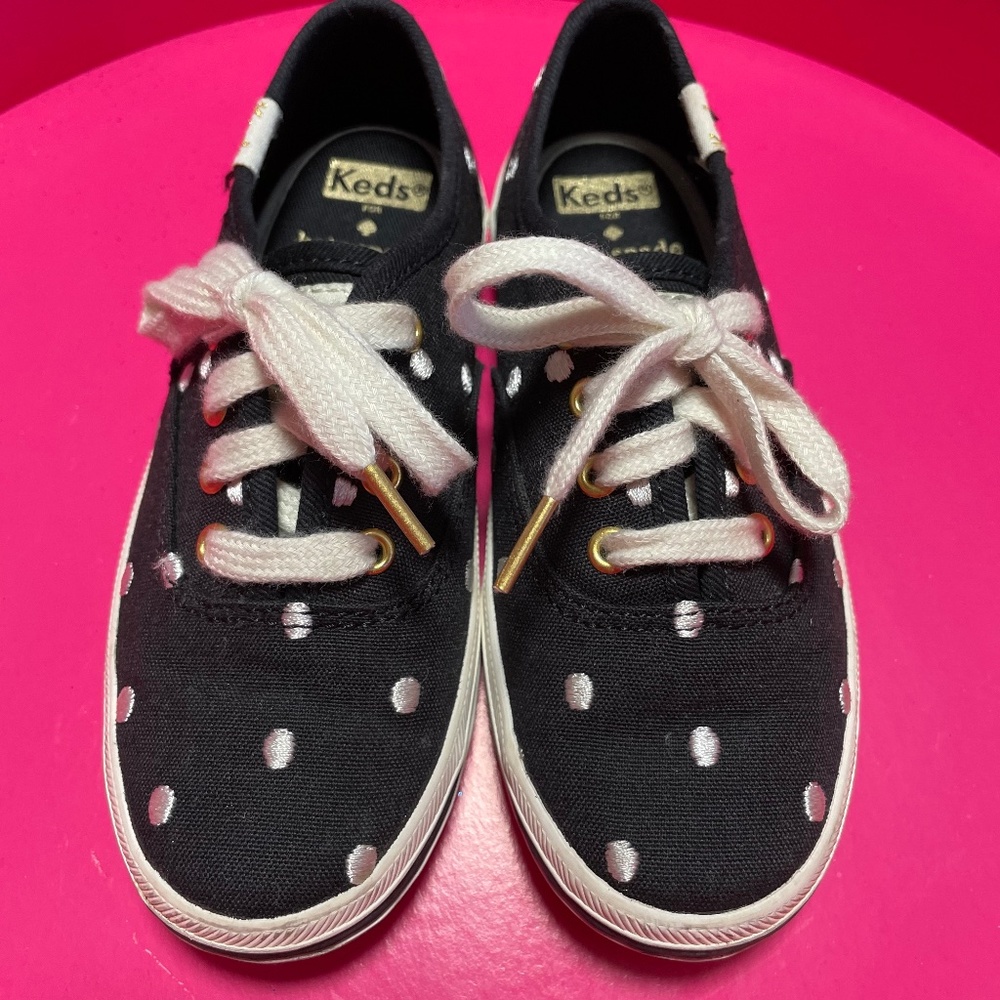 Kate Spade x Keds Polka Dot Shoes Girls Size 10 - Good Condition
